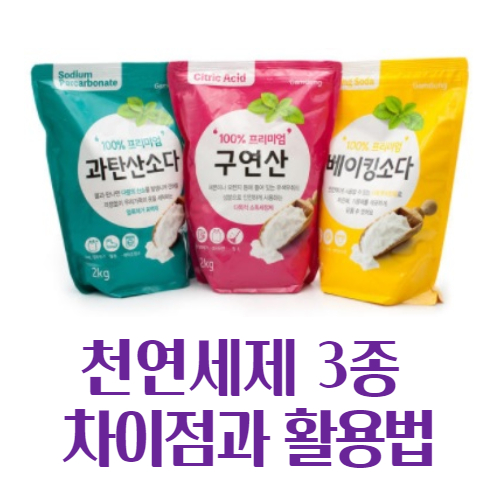  천연세제 3종 차이점과 활용법