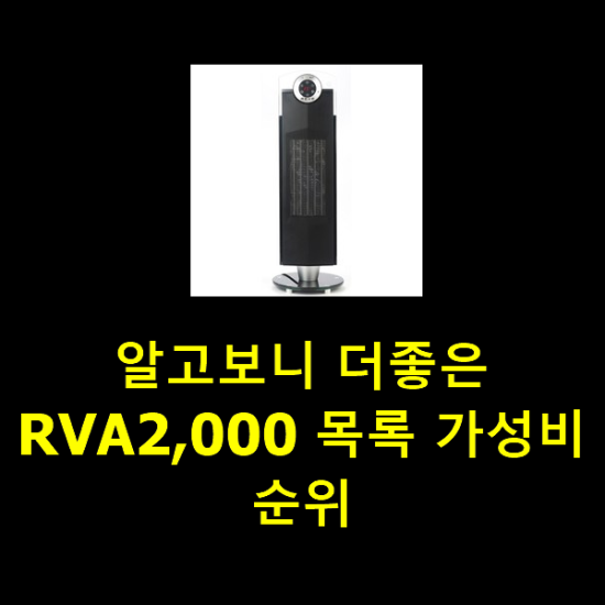 알고보니 더좋은 RVA2,000 목록 가성비순위