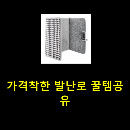 가격착한 발난로 꿀템공유