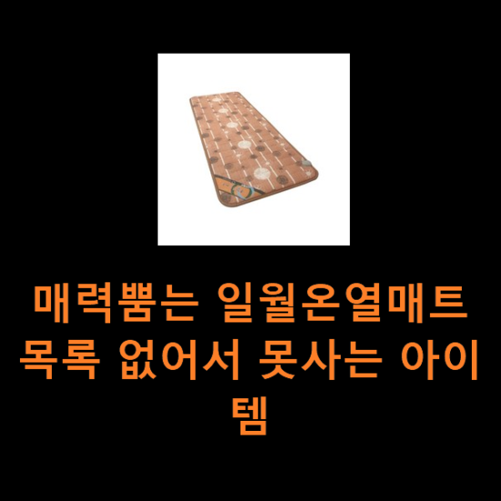 매력뿜는 일월온열매트 목록 없어서 못사는 아이템 매력뿜는 일월온열매트 목록 없어서 못사는 아이템