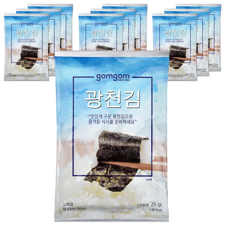 선호도 좋은 곰곰 광천김 전장, 25g, 10봉(로켓배송) 추천합니다