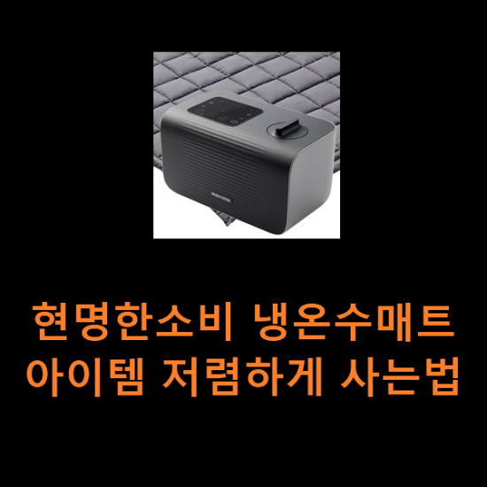 현명한소비 냉온수매트 아이템 저렴하게 사는법 현명한소비 냉온수매트 아이템 저렴하게 사는법