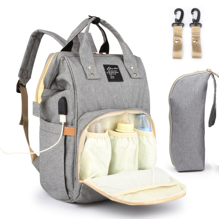 리뷰가 좋은 BAGnBAGs 케주얼 기저귀 가방 MB-007 + 보온병 파우치, 그레이(로켓배송) 추천해요 리뷰가 좋은 BAGnBAGs 케주얼 기저귀 가방 MB-007 + 보온병 파우치, 그레이(로켓배송) 추천해요