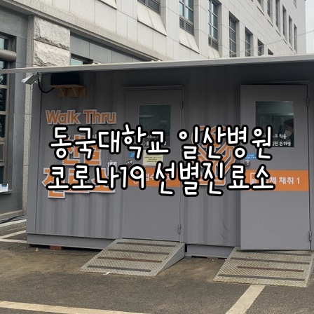 동국대학교 일산병원 선별진료소에서 코로나 검사 받고 온 후기