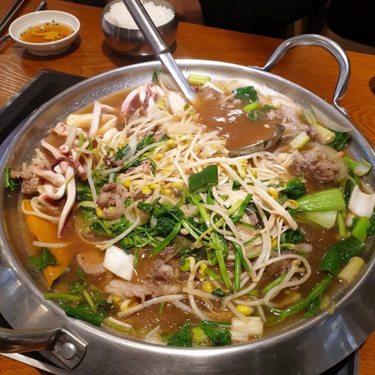  NC백화점 청주점 7층 군산오징어 오버섯불고기전골 건강하고 맛있는 맛