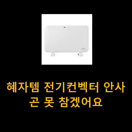 혜자템 전기컨벡터 안사곤 못 참겠어요 혜자템 전기컨벡터 안사곤 못 참겠어요