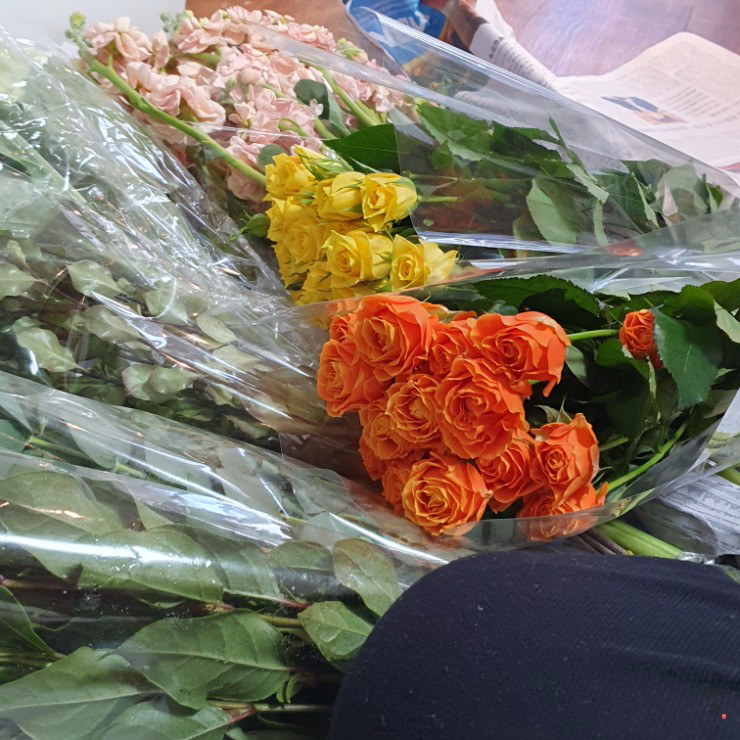 강남 고속버스터미널 꽃시장 방문 후 꽃리스 만들기!