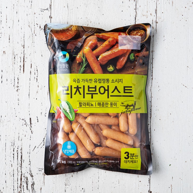 후기가 정말 좋은 청정원 리치부어스트 할라피뇨 소시지, 1kg, 1개(로켓배송) 추천해요