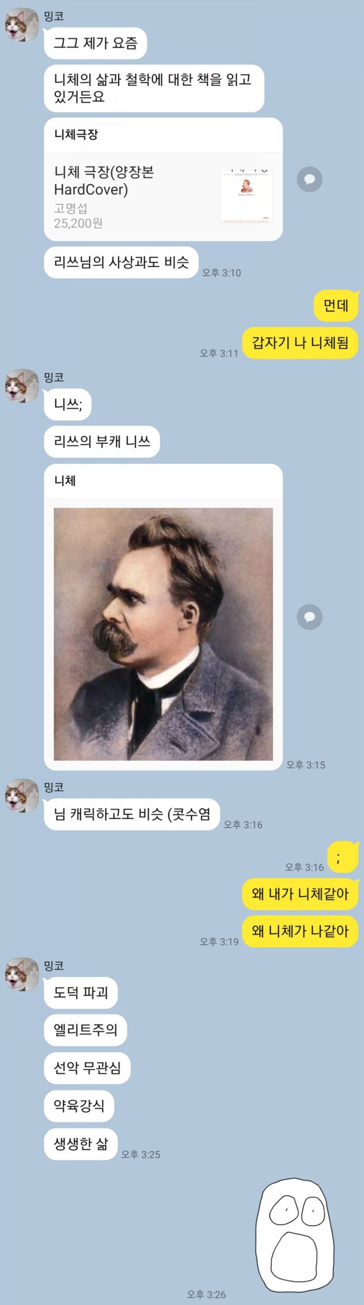  니체가 되었다.