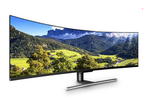  주식시장을 한눈에, 한성 110.2cm DWUXGA 커브드 리얼 모니터!