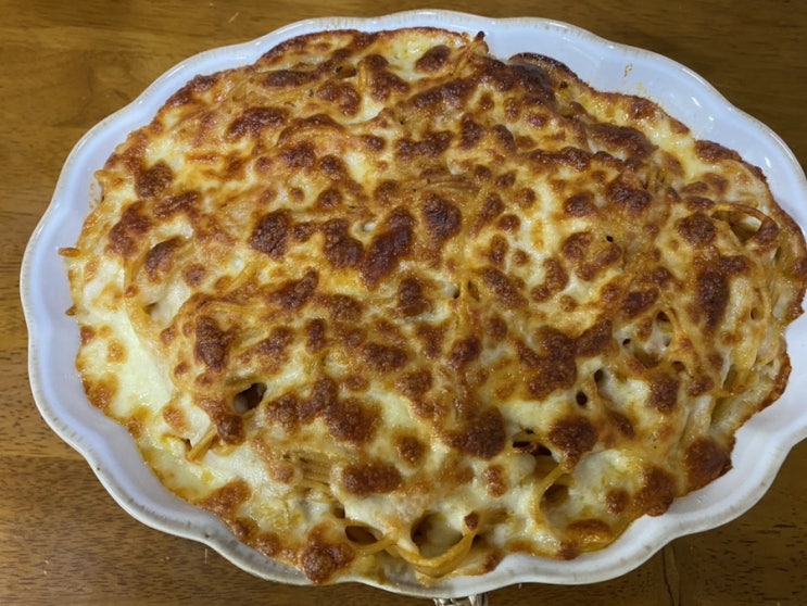  아내표 토마토치즈스파게티.