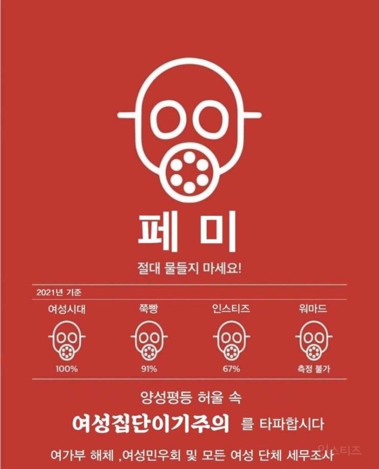 남초사이트에 올라온 반페미포스터 남초사이트에 올라온 반페미포스터