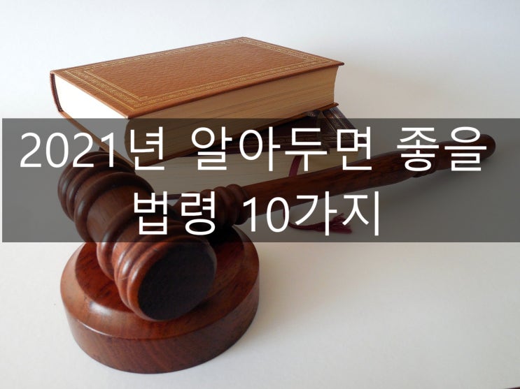  2021년 꼭 알아두면 좋은 시행 법령 10가지 알려드려요.
