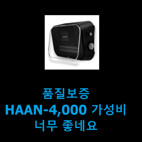 품질보증 HAAN-4,000 가성비 너무 좋네요 품질보증 HAAN-4,000 가성비 너무 좋네요