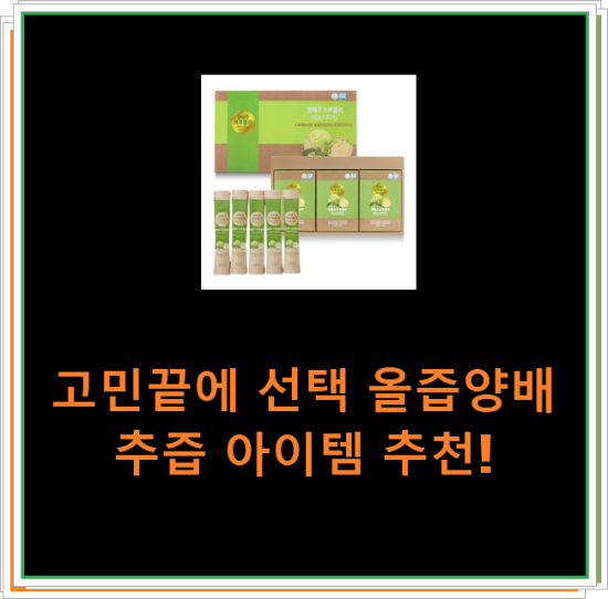 고민끝에 선택 올즙양배추즙 아이템 추천!