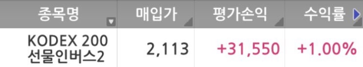  KODEX 200선물인버스2X 매수로 헷지하기