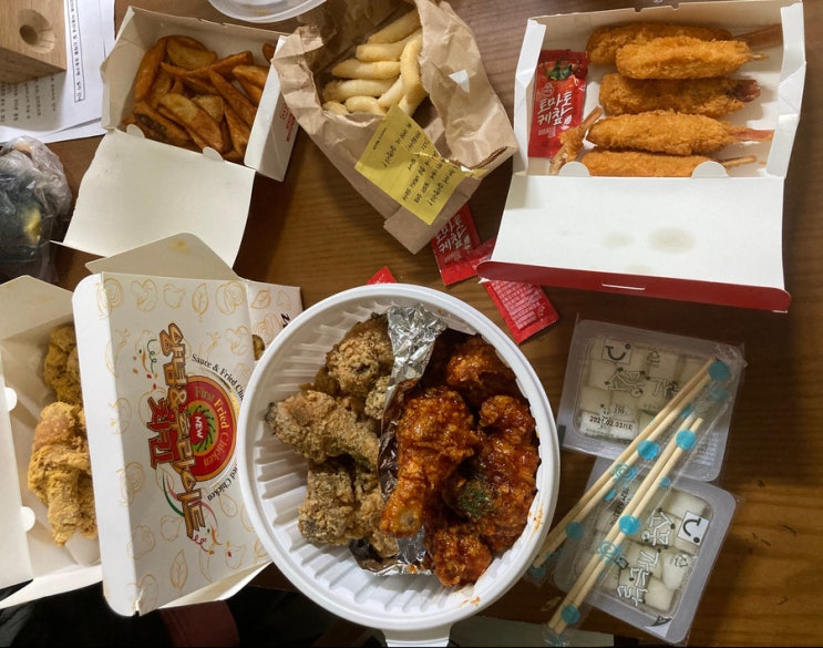  푸짐한 임군치킨 양에 놀랐습니다