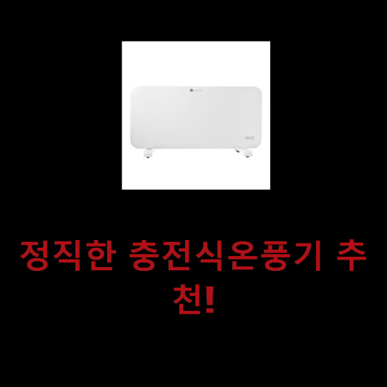 정직한 충전식온풍기 추천! 정직한 충전식온풍기 추천!