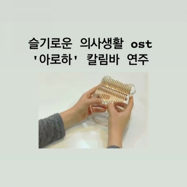  칼림바 연주 - 아로하, 1월 첫째주의 기록, 세종 음악학원 조앤뮤직스튜디오