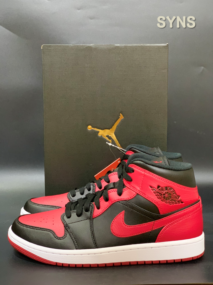  (SOLD) 나이키 에어조던1 미드 브레드 신발 운동화 [+360도 뷰]