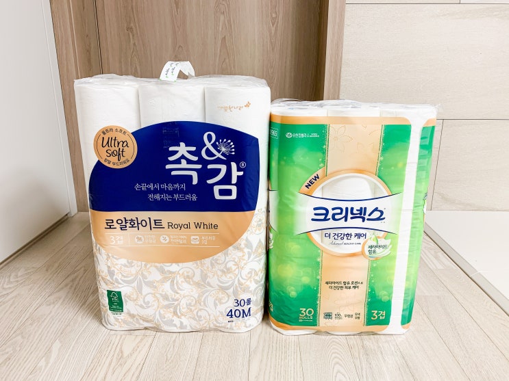  [내돈내산] 코스트코추천상품. 코스트코 화장지 촉앤감 Vs 크리넥스 더 건강한 케어 비교.