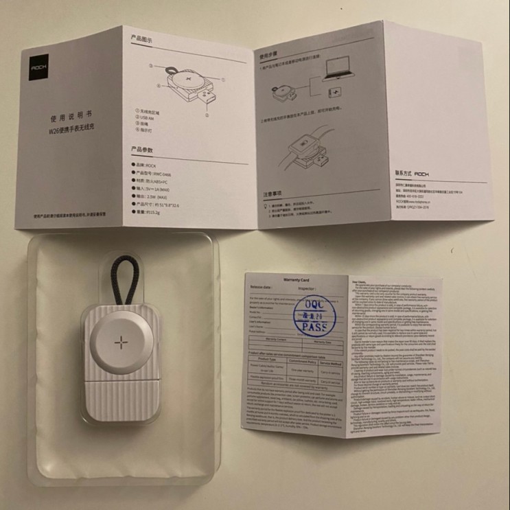 [아스코지몰] 애플워치 휴대용 무선 충전기