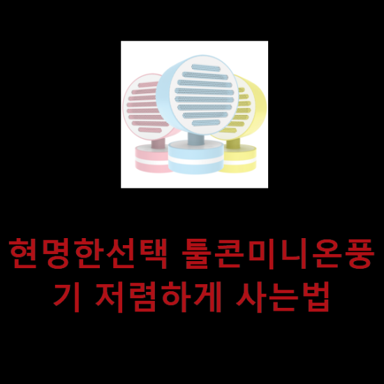 현명한선택 툴콘미니온풍기 저렴하게 사는법 현명한선택 툴콘미니온풍기 저렴하게 사는법