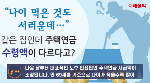 같은 집 맡기는데‥주택연금 수령액은 왜 달라질까 같은 집 맡기는데‥주택연금 수령액은 왜 달라질까