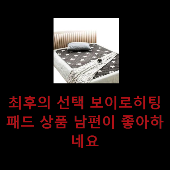 최후의 선택 보이로히팅패드 상품 남편이 좋아하네요 최후의 선택 보이로히팅패드 상품 남편이 좋아하네요