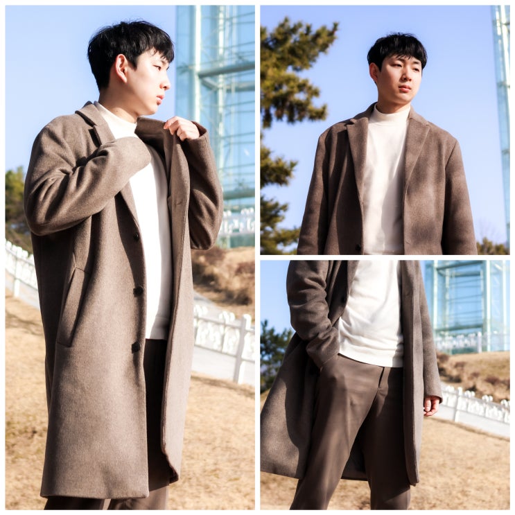  남자 갈색 코트 코디 어렵게 생각하지 말자