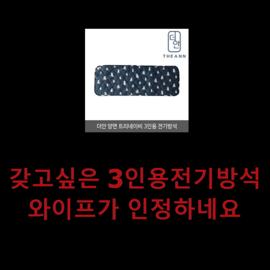 갖고싶은 3인용전기방석 와이프가 인정하네요 갖고싶은 3인용전기방석 와이프가 인정하네요