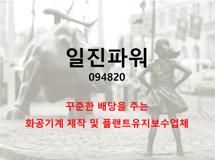  화공기계제작 및 플랜트 유지보수 강자 일진파워 주가 실적 및 배당