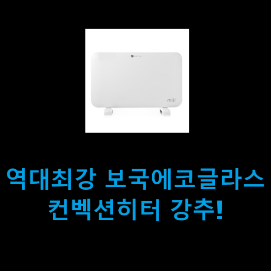 역대최강 보국에코글라스컨벡션히터 강추!