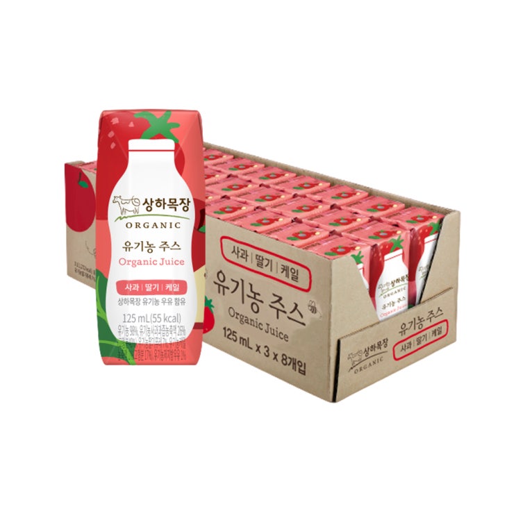 최근 인기있는 상하목장 유기농 주스 사과딸기케일, 125ml, 24개(로켓배송) ··· 최근 인기있는 상하목장 유기농 주스 사과딸기케일, 125ml, 24개(로켓배송) ···