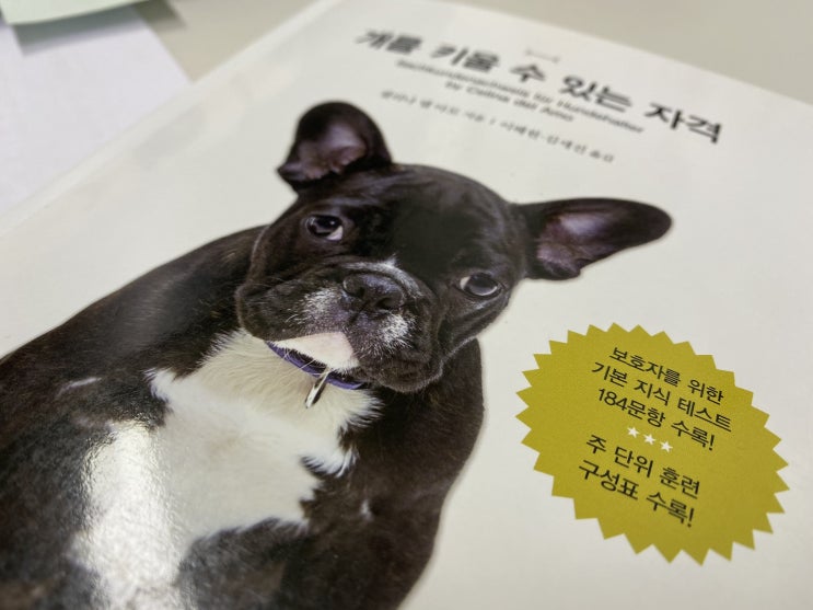  도서'개를 키울 수 있는 자격'을 읽고