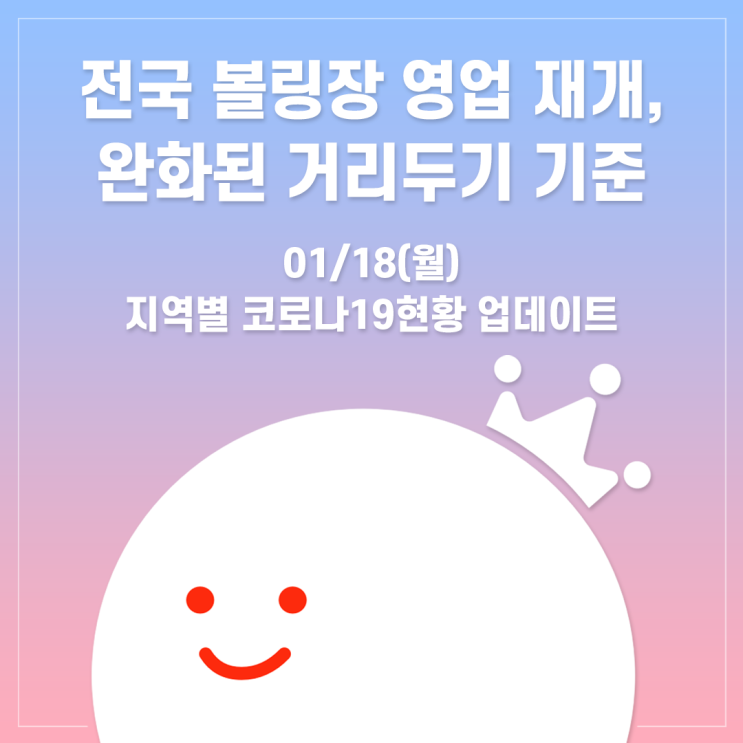  [볼링왕] 전국 볼링장 영업 재개, 진주 거리두기 2.5단계 연장! 코로나19 볼링장 업데이트!(1/18)