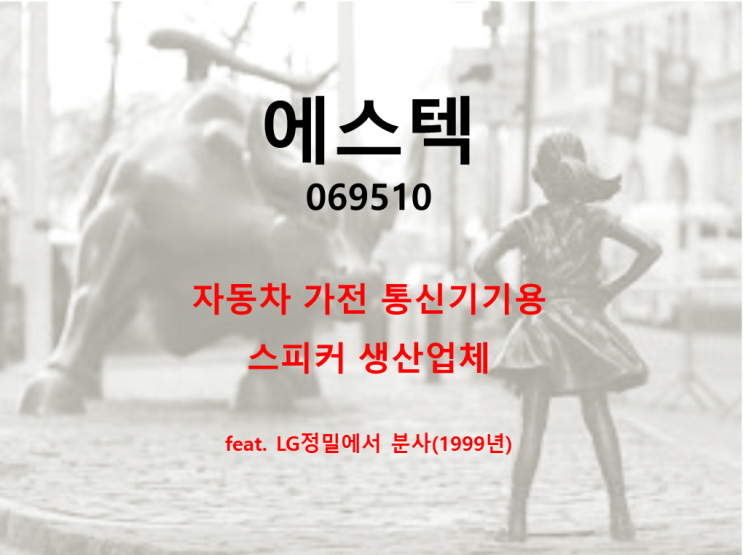  자동차 가전 통신기기용 스피커 생산의 강자 에스텍 주가 배당 및 실적 (feat. 5% 배당률)