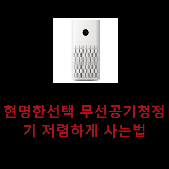 현명한선택 무선공기청정기 저렴하게 사는법 현명한선택 무선공기청정기 저렴하게 사는법
