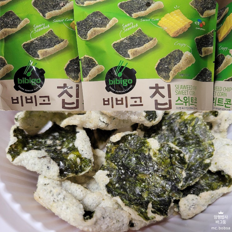  비비고 김스낵 김부각 비비고칩 스위트콘