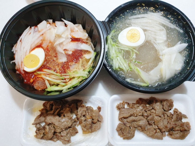  [숯불고기냉면]숯불고기에 싸먹는 냉면~