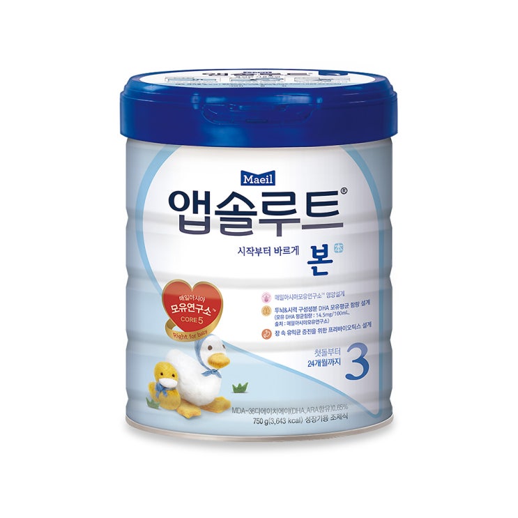 요즘 인기있는 앱솔루트 시작부터 바르게 본 분유 3단계, 750g, 1개(로켓배송) 알아요?