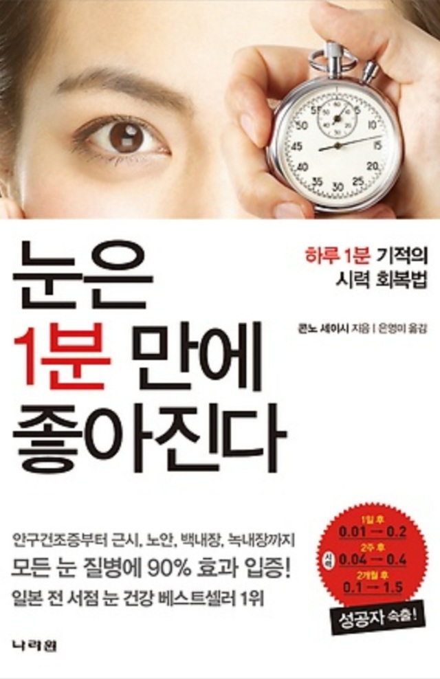  콘노 세이시 저, 눈은 1분만에 좋아진다