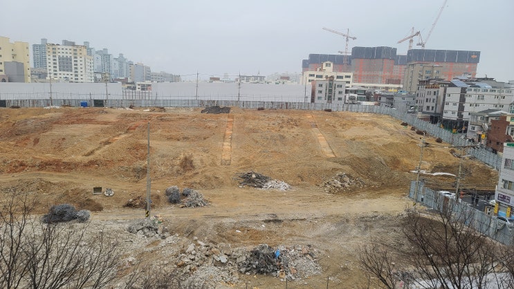  두류역 제타시티, 두류역 파크자이, 공사현장
