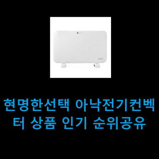 현명한선택 아낙전기컨벡터 상품 인기 순위공유