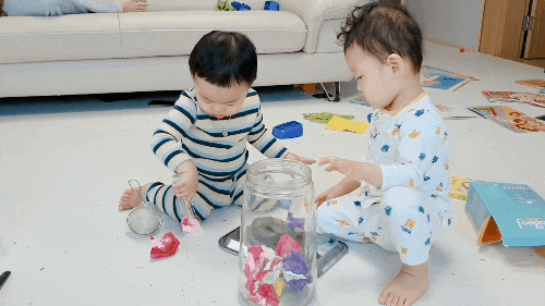  [+538] 행복했던 일요일 (뻥튀기 먹방 / 옥스포드 베베블럭 / 엄마표놀이 - 색종이)