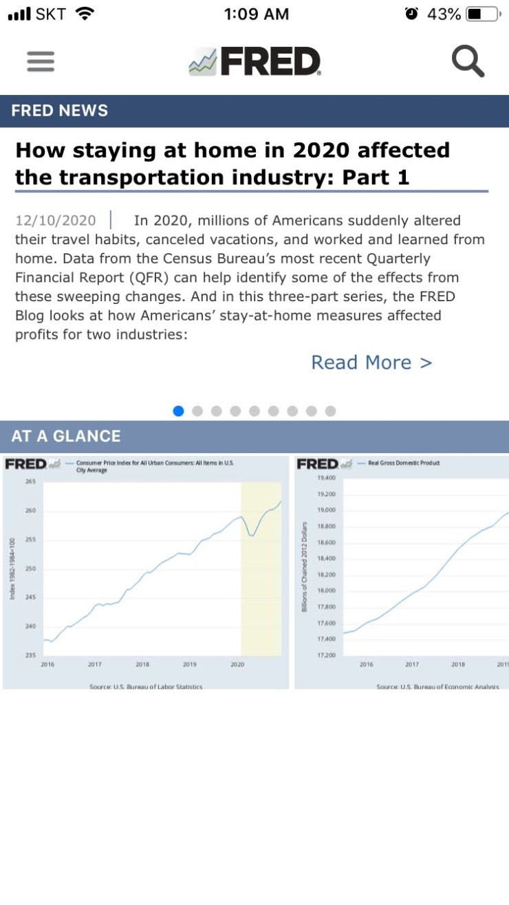  FRED(Federal Reserve Economic Data) App