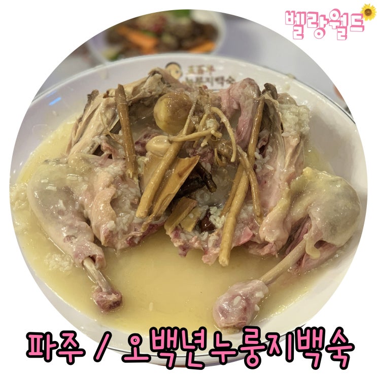  파주 프로방스 맛집에서 몸보신하고 왔어요 '오백년누룽지백숙 본점'