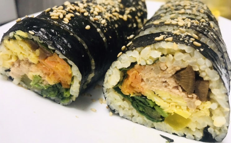  집콕요리 참치김밥 짱맛있게 만들기