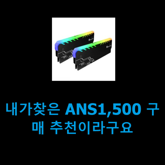 내가찾은 ANS1,500 구매 추천이라구요