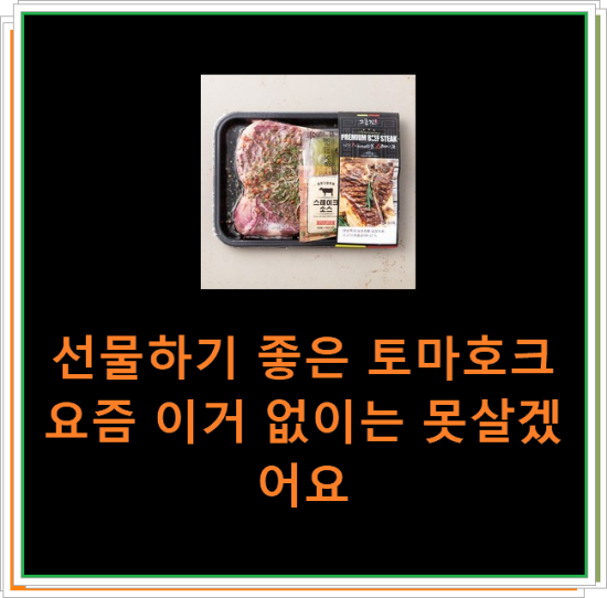 선물하기 좋은 토마호크 요즘 이거 없이는 못살겠어요 선물하기 좋은 토마호크 요즘 이거 없이는 못살겠어요